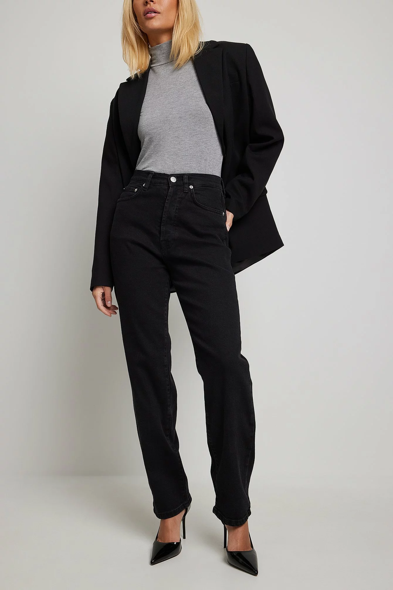 NA-KD Straight High Waist Jeans - Image 12