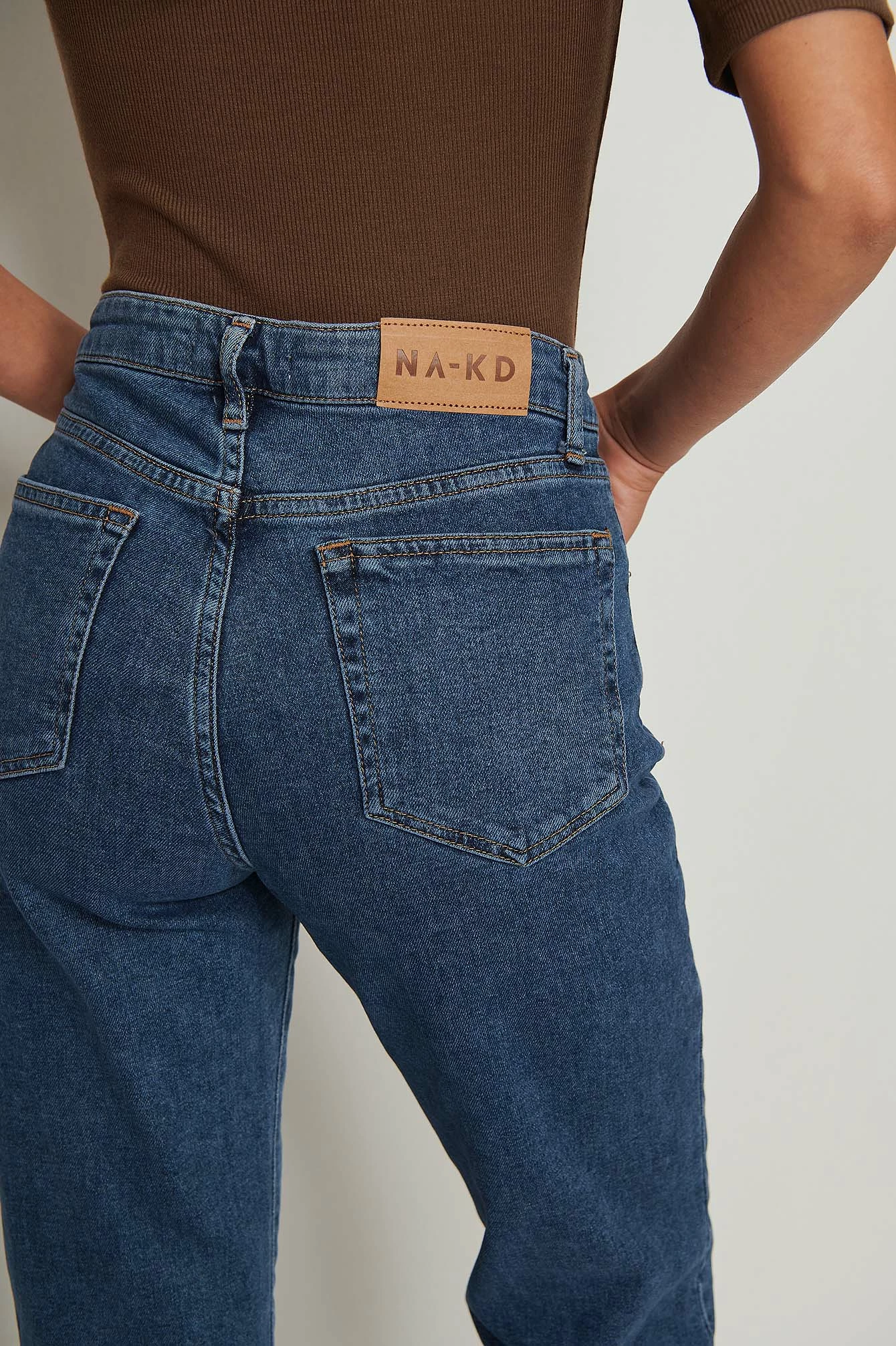 NA-KD Straight Mid Waist Jeans - Image 5
