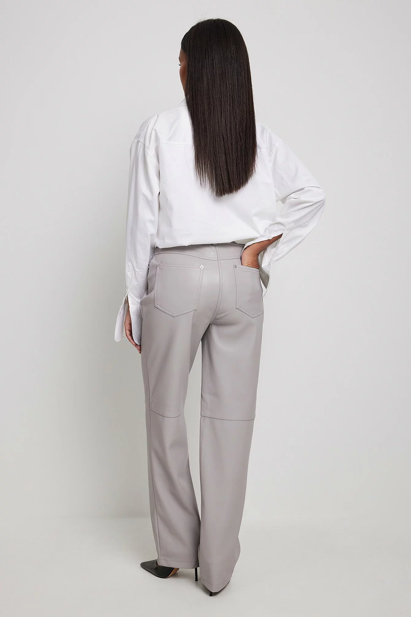 NA-KD Trend Straight PU Pants - Image 16