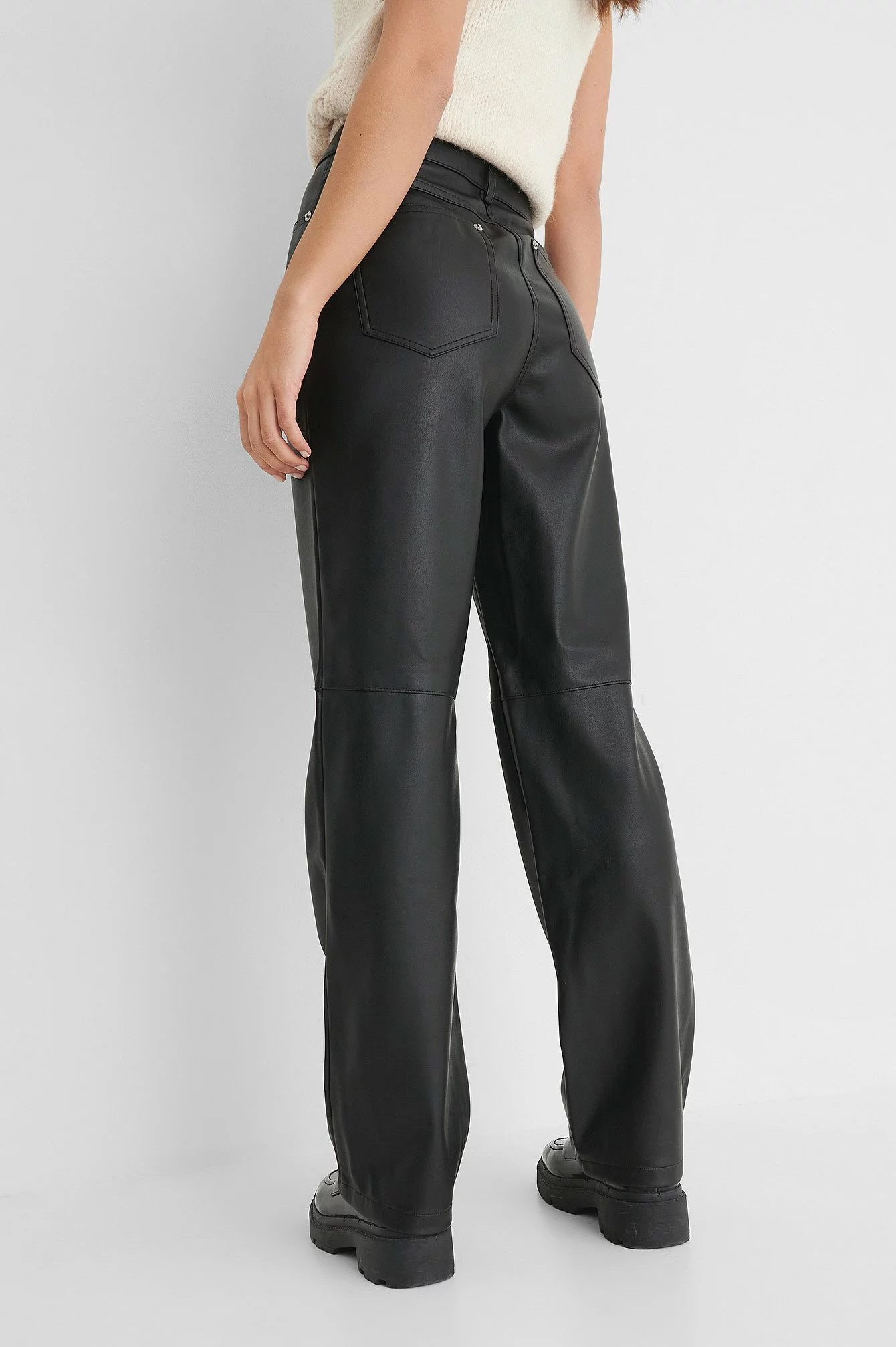 NA-KD Trend Straight PU Pants - Image 23