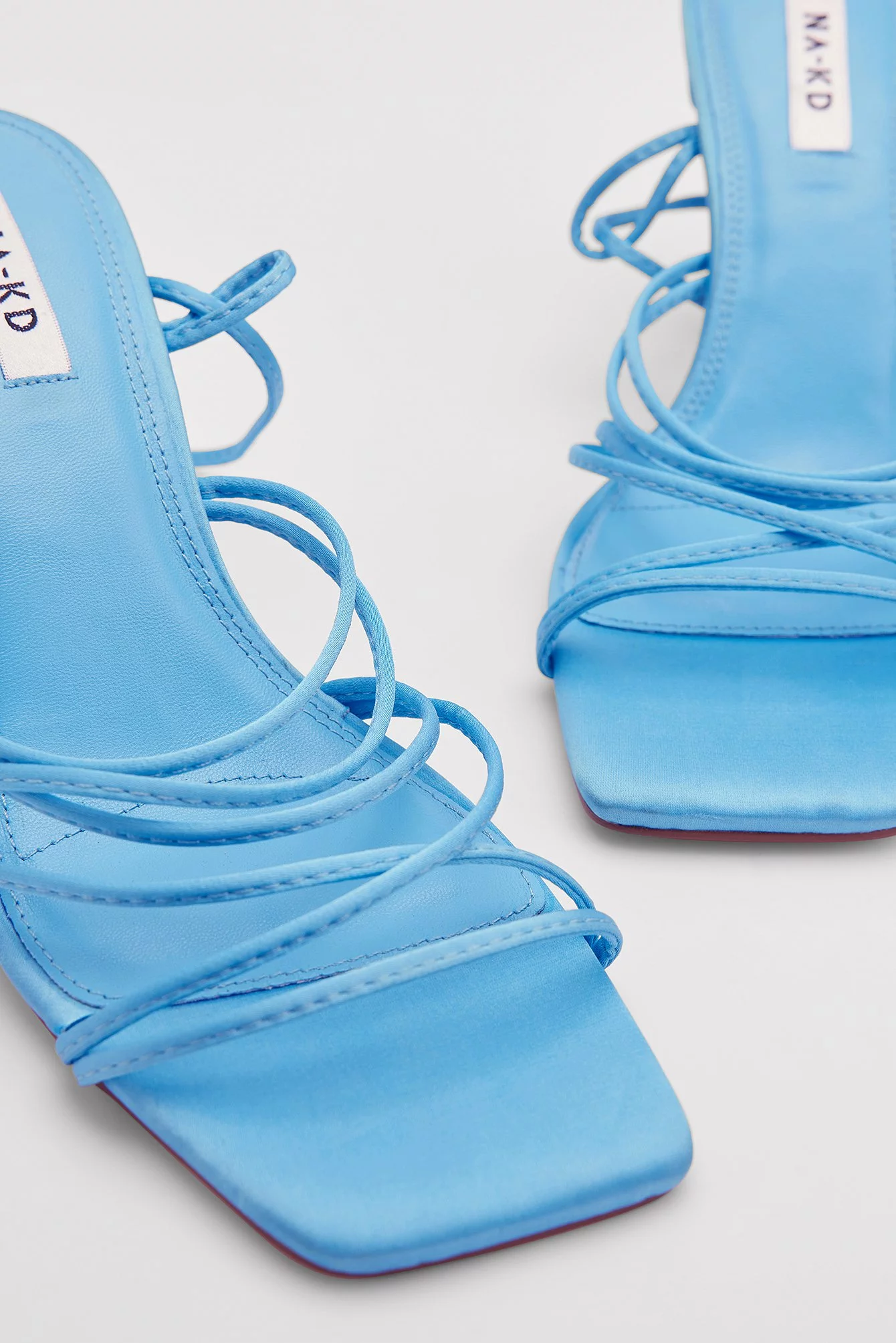 NA-KD Shoes Strappy Satin Heels - Image 4