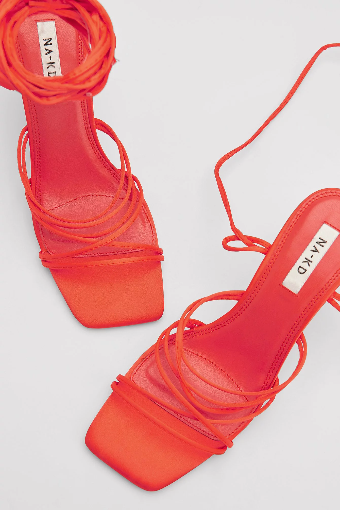 NA-KD Shoes Strappy Satin Heels - Image 8