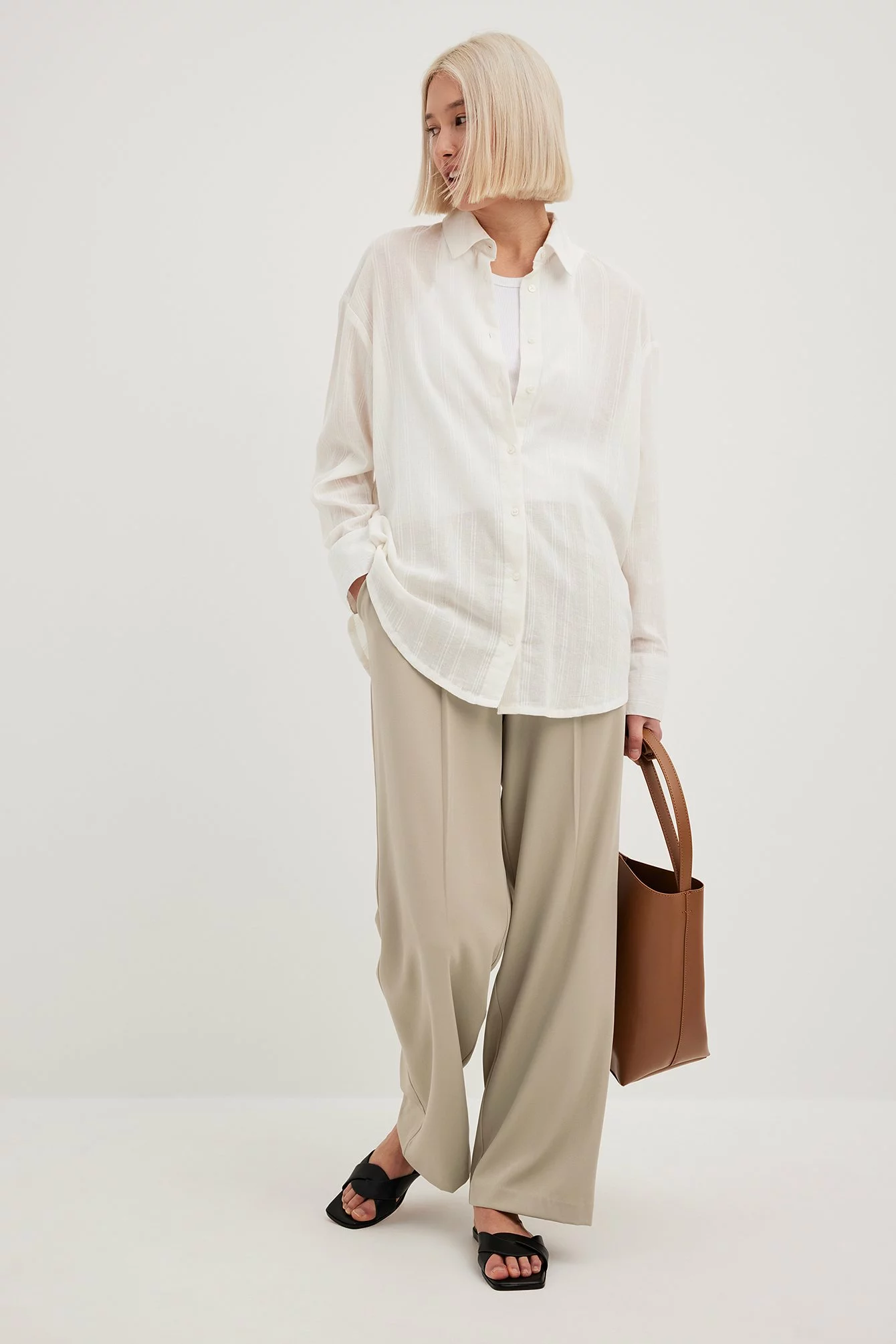 NA-KD Stripe Detail LS Shirt - Image 4