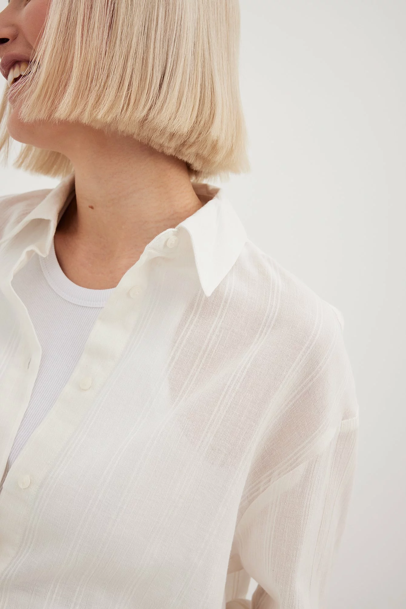 NA-KD Stripe Detail LS Shirt