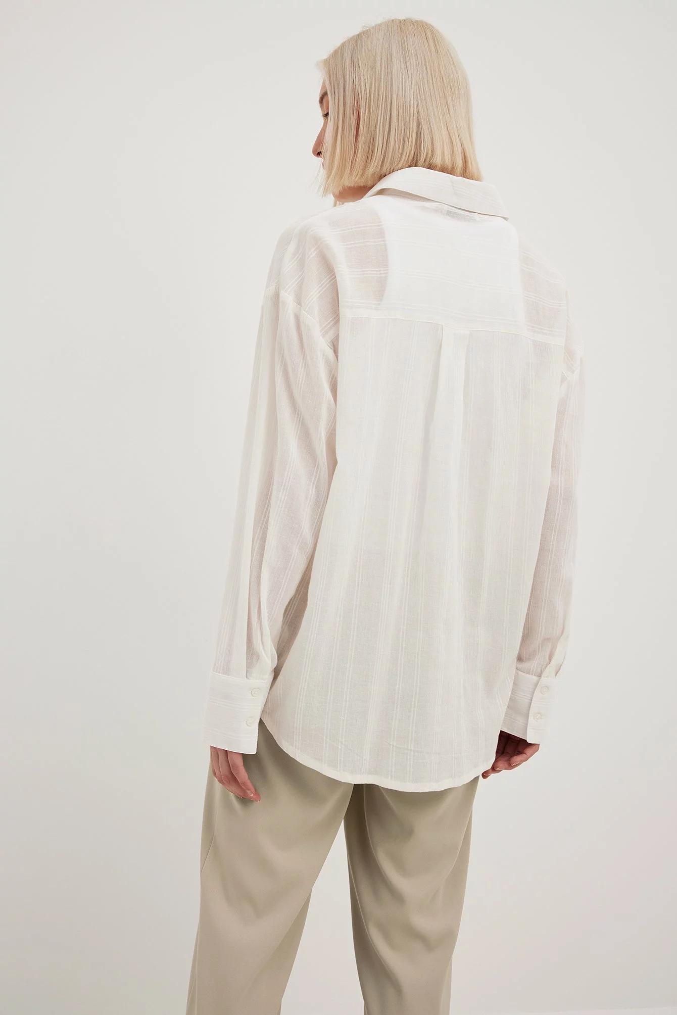 NA-KD Stripe Detail LS Shirt - Image 2