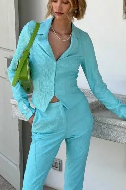 NA-KD ART Structured Blazer Shirt