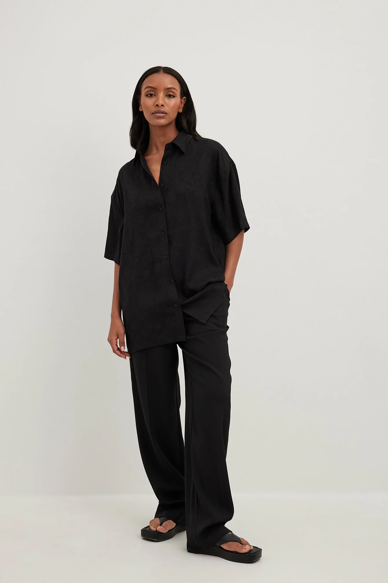 NA-KD Structured Short Sleeve Shirt - Image 3