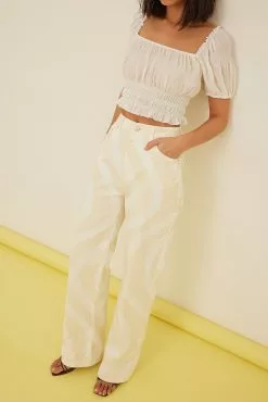 Misslisibell X NA-KD Swirl Detail Denim