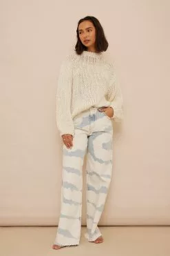 Amaka & Fia Hamelijnck X NA-KD Swirl Pattern Denim
