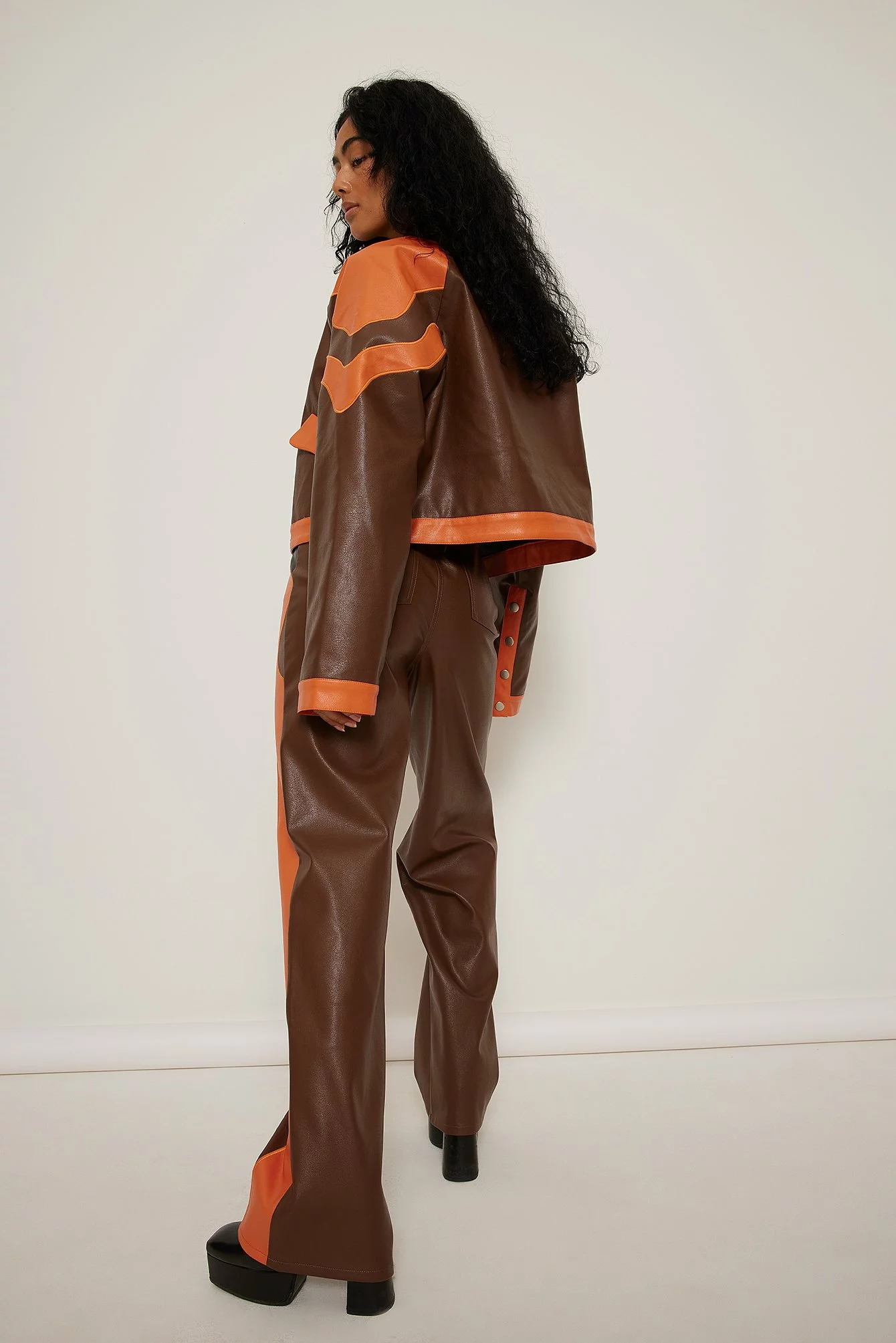 MRJULLS X NA-KD Swirl Pattern PU Trousers - Image 5