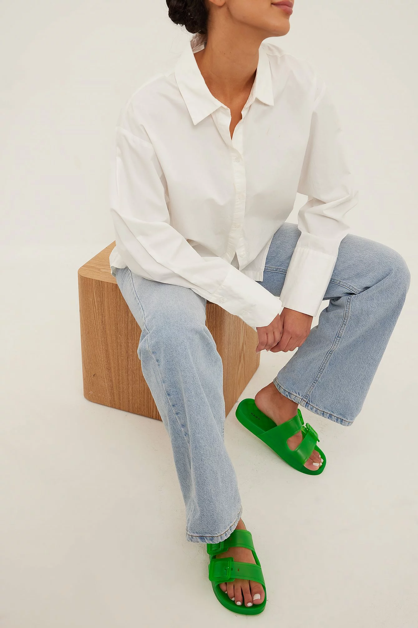 NA-KD Shoes Transparent Buckle Slippers - Image 8