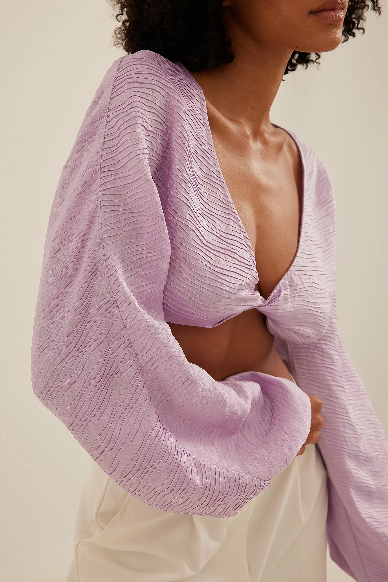 NA-KD Party Twist Front Pleated Blouse - Image 9