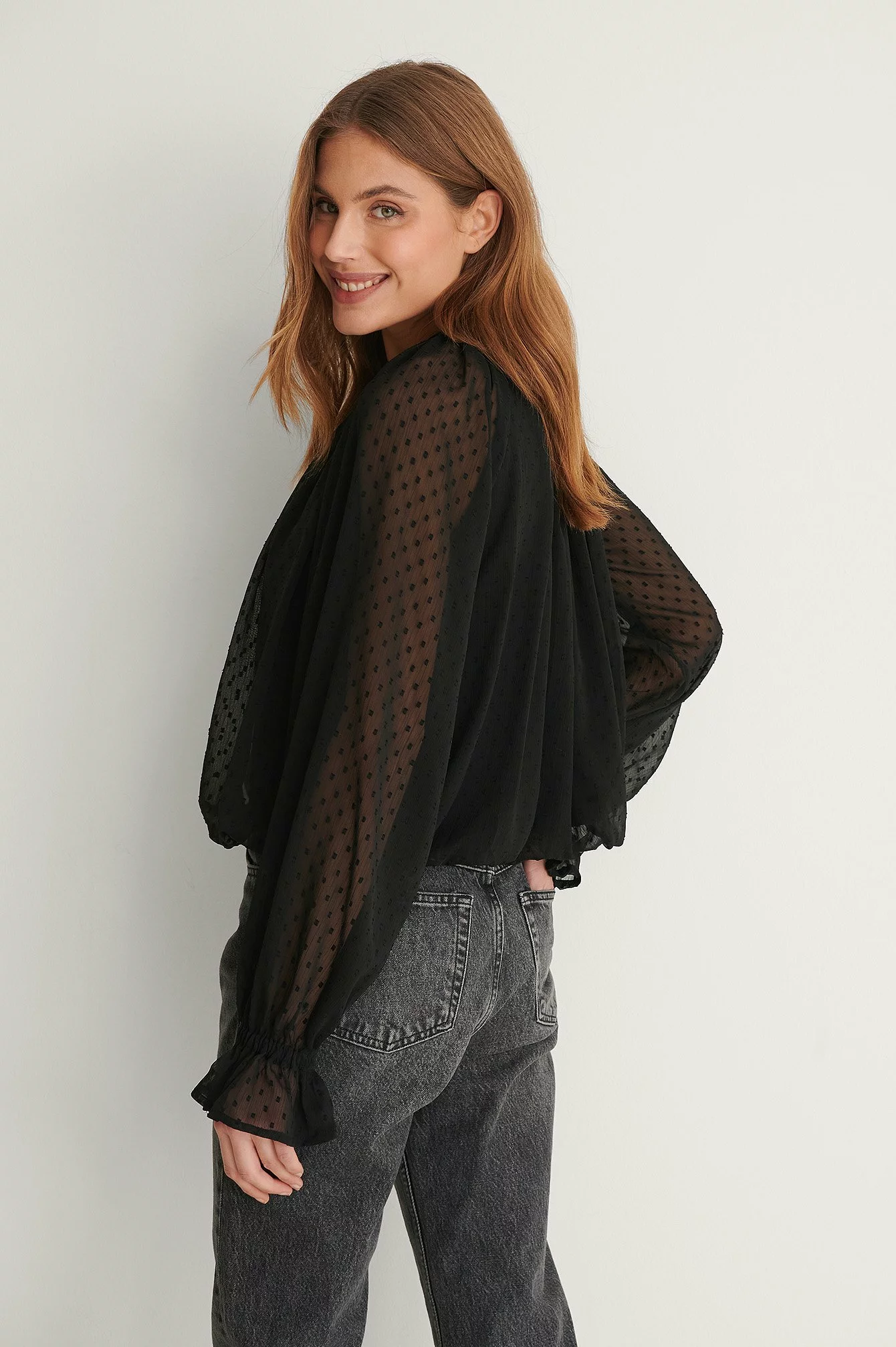 NA-KD Boho Volume Dobby Blouse - Image 11