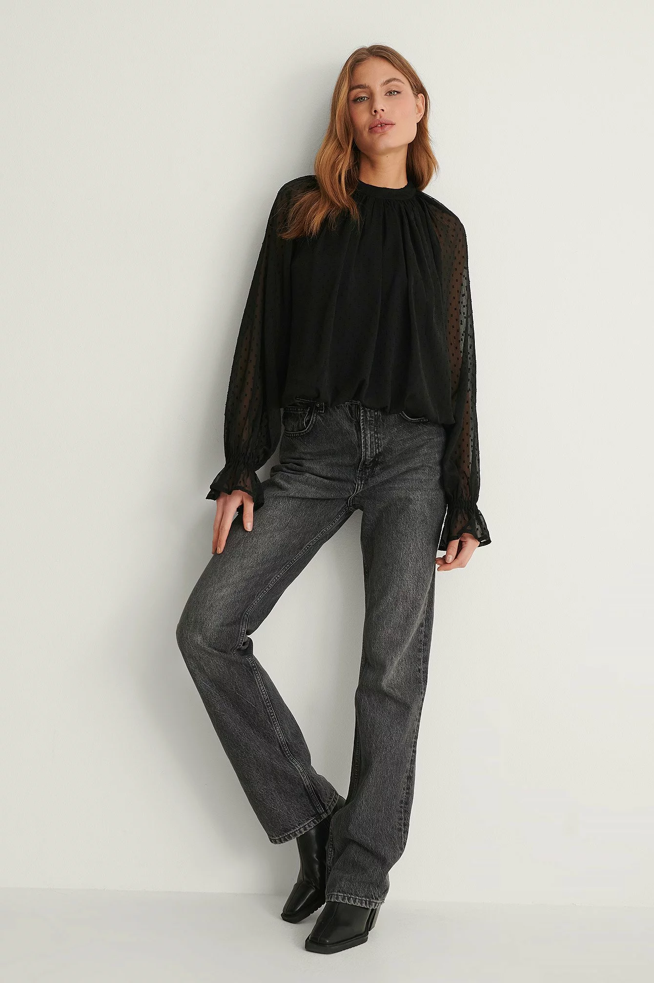 NA-KD Boho Volume Dobby Blouse - Image 12