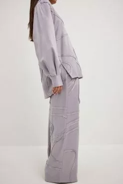 NA-KD ART Wavy Seam Pants