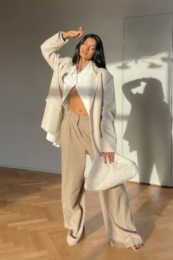 NA-KD Trend Wide Flannel Trousers