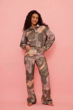 NA-KD Trend Recycled Wide Leg Flared Denim