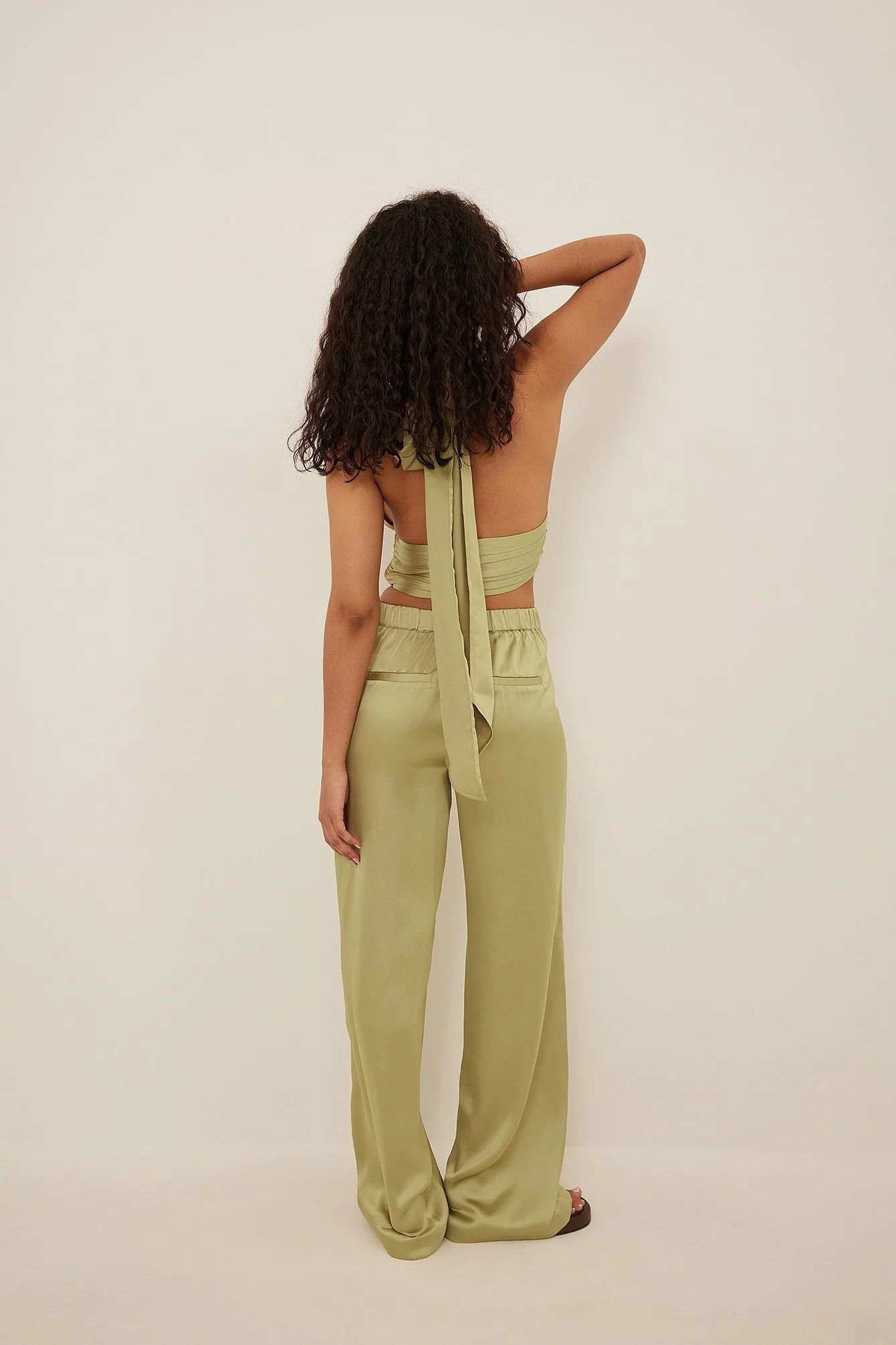 Anika Teller X NA-KD Wide Satin Pants