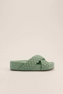 NA-KD Shoes Wide Woven Slippers