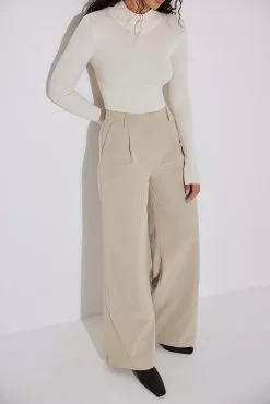 Lydia Tomlinson X NA-KD Wide Woven Trousers