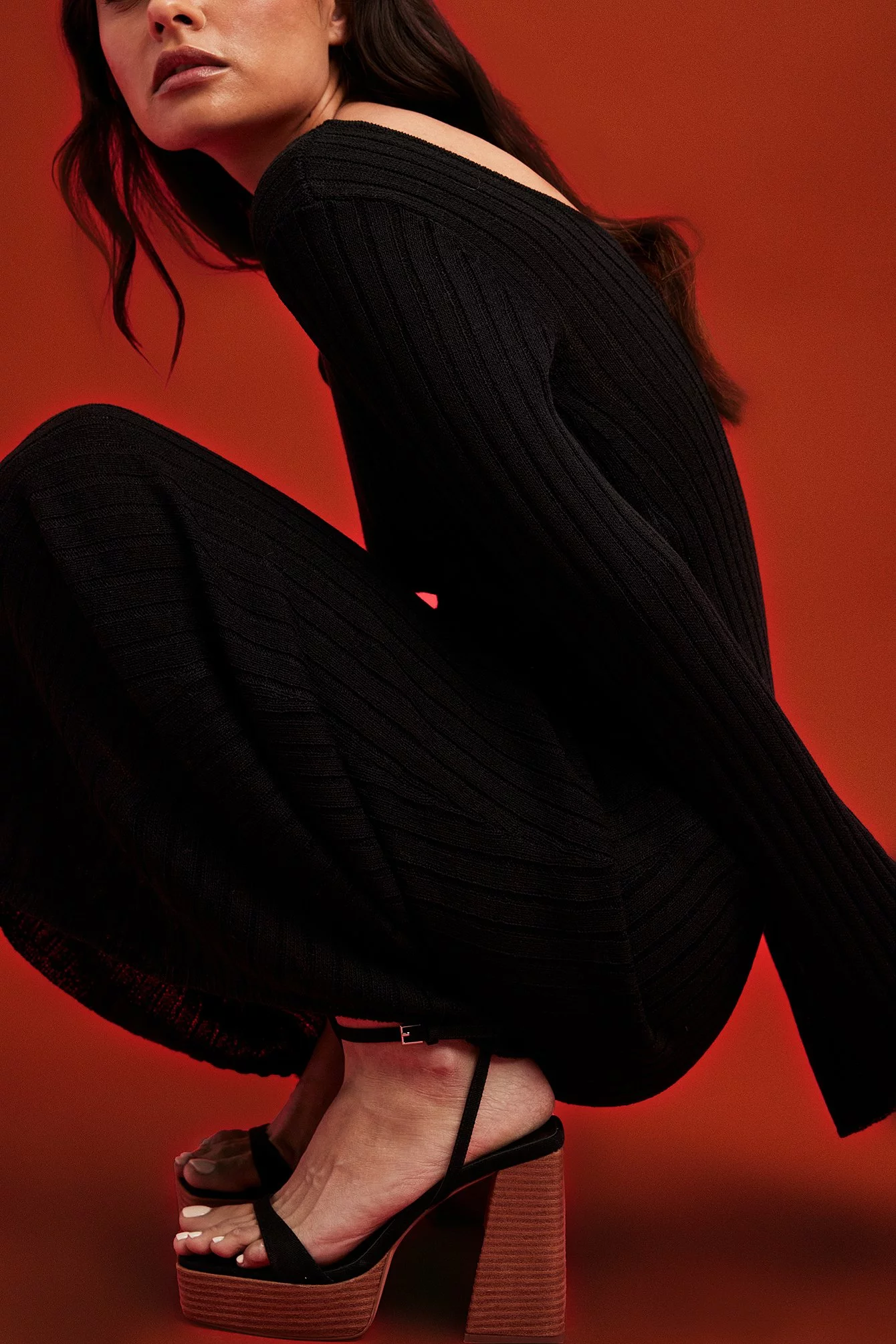 NA-KD Shoes Wooden Heel Platform Sandals - Image 7