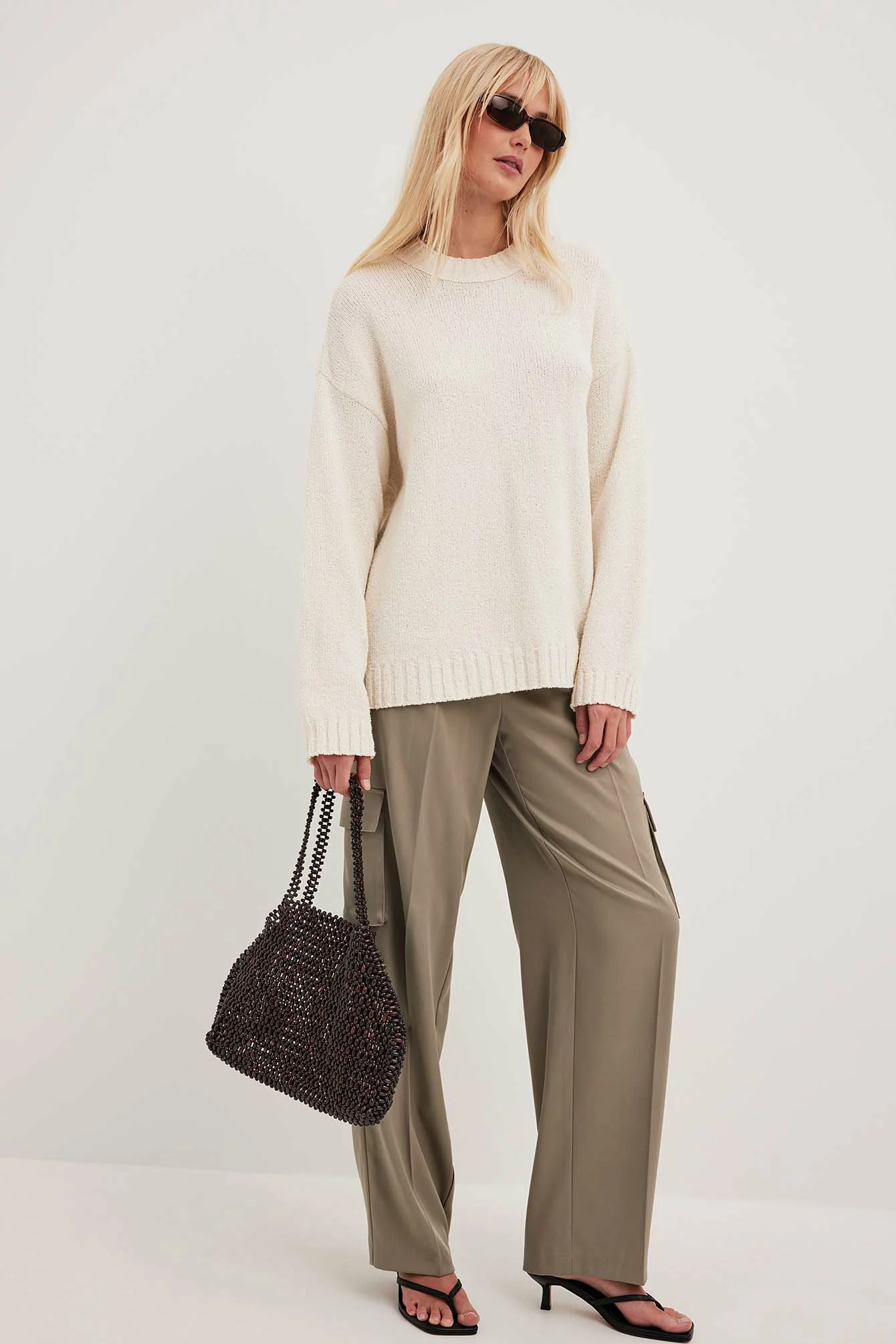 NA-KD Accessories Wooden Pearl Bag - Image 5