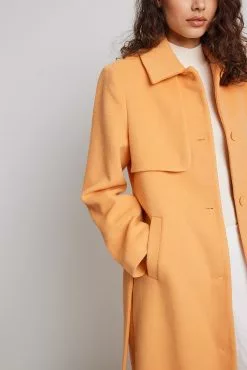 NA-KD Wool Blend Wide Sleeve Oversized Coat