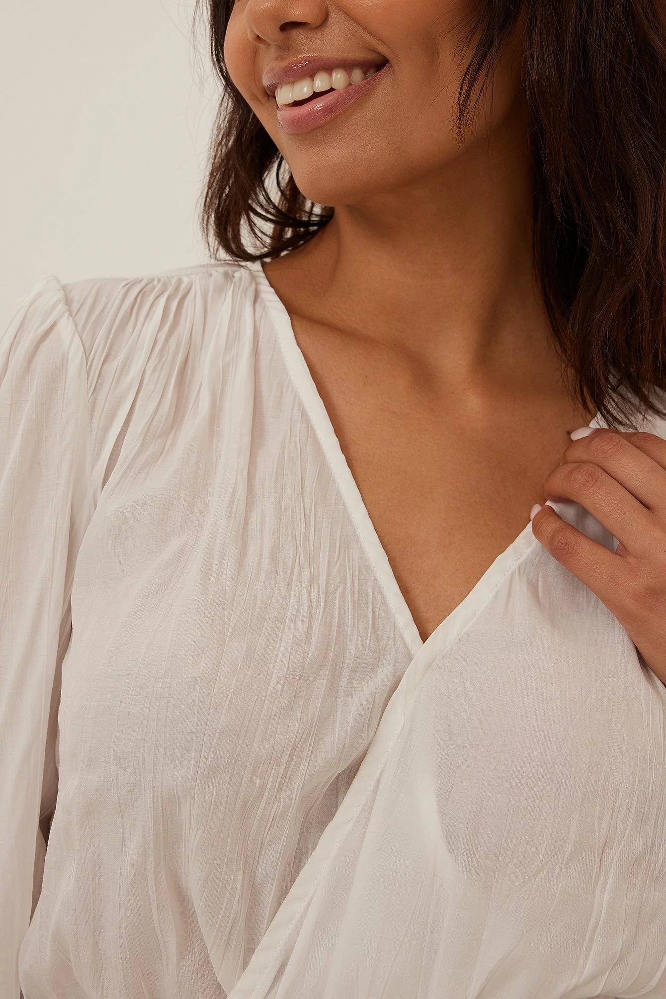 NA-KD Wrap Front Structured Blouse - Image 16