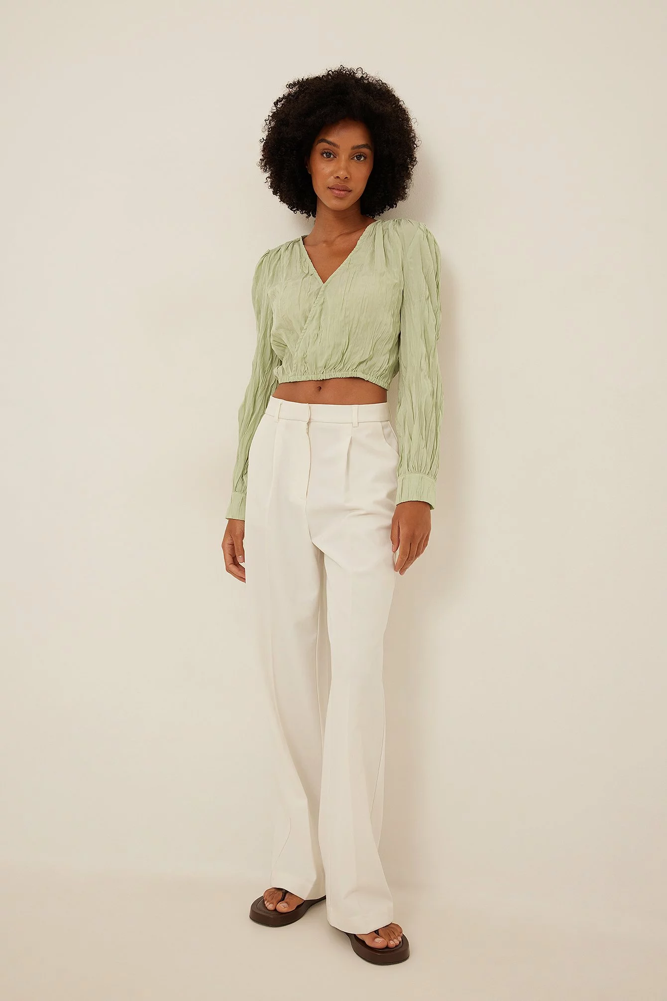 NA-KD Wrap Front Structured Blouse - Image 12