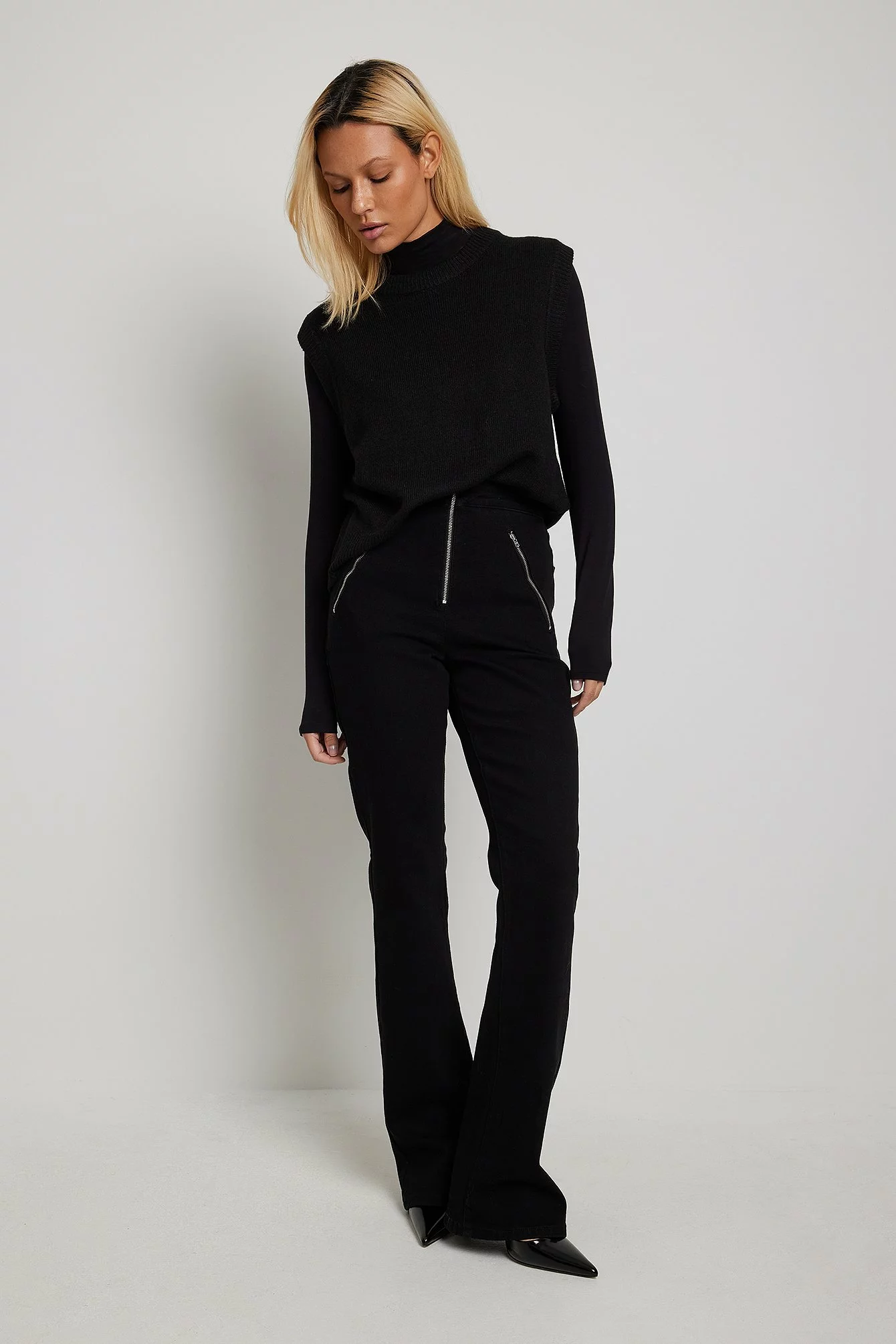 NA-KD Zip Detail Denim