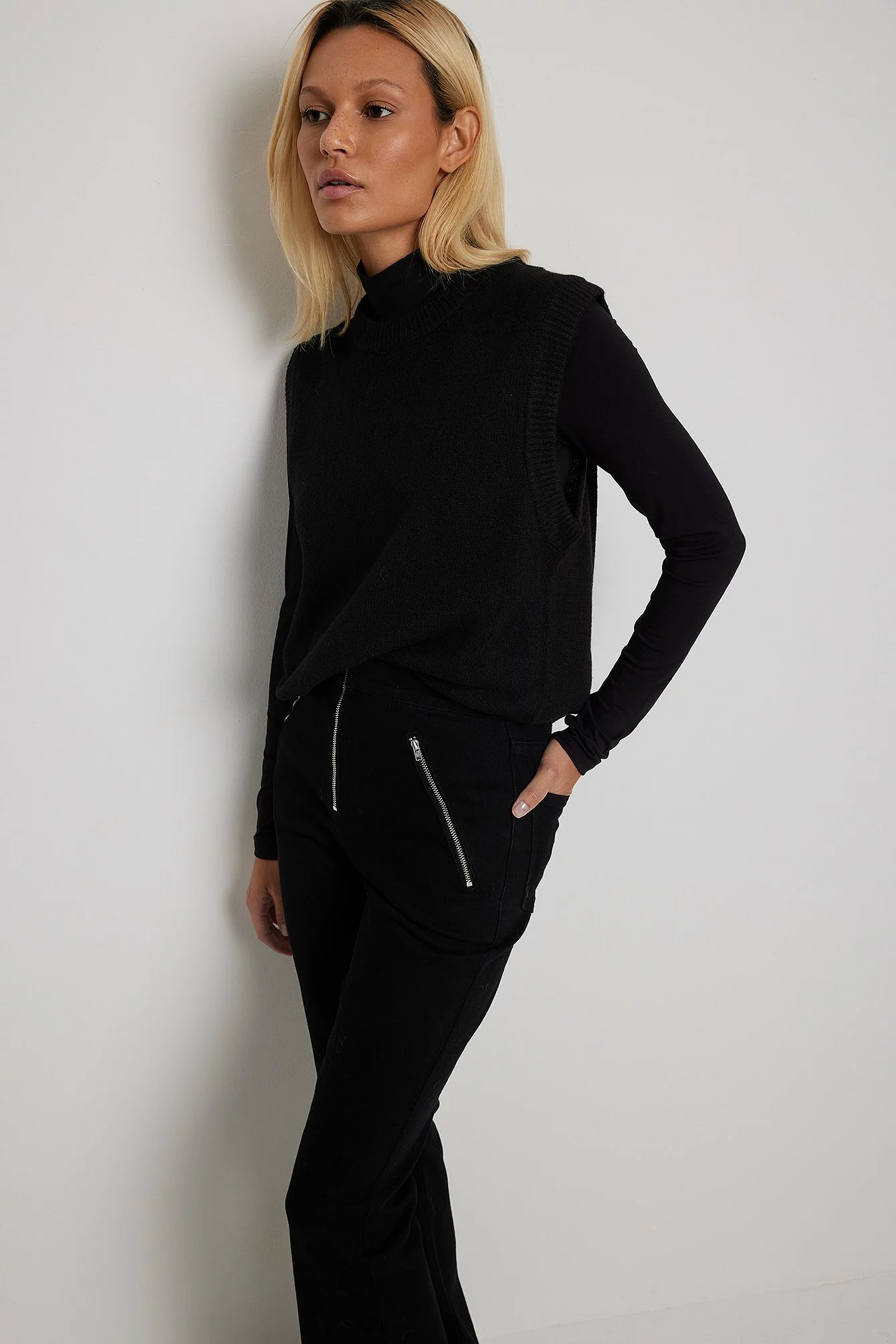 NA-KD Zip Detail Denim - Image 4