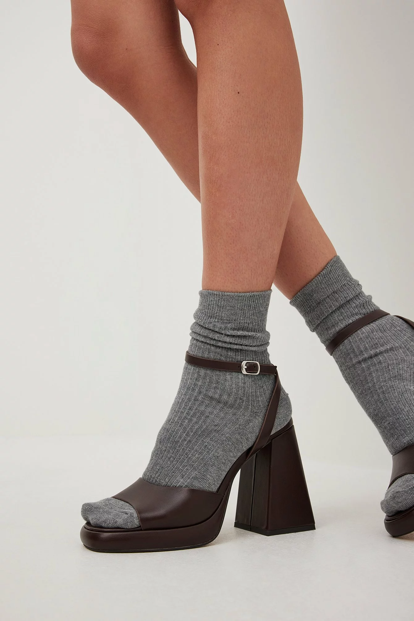 NA-KD Shoes Chubby Plateau Heels - Image 3