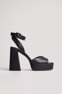 NA-KD Shoes Chunky Buckle Plateau Heels