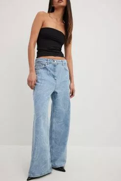 NA-KD ART Oversized Denim