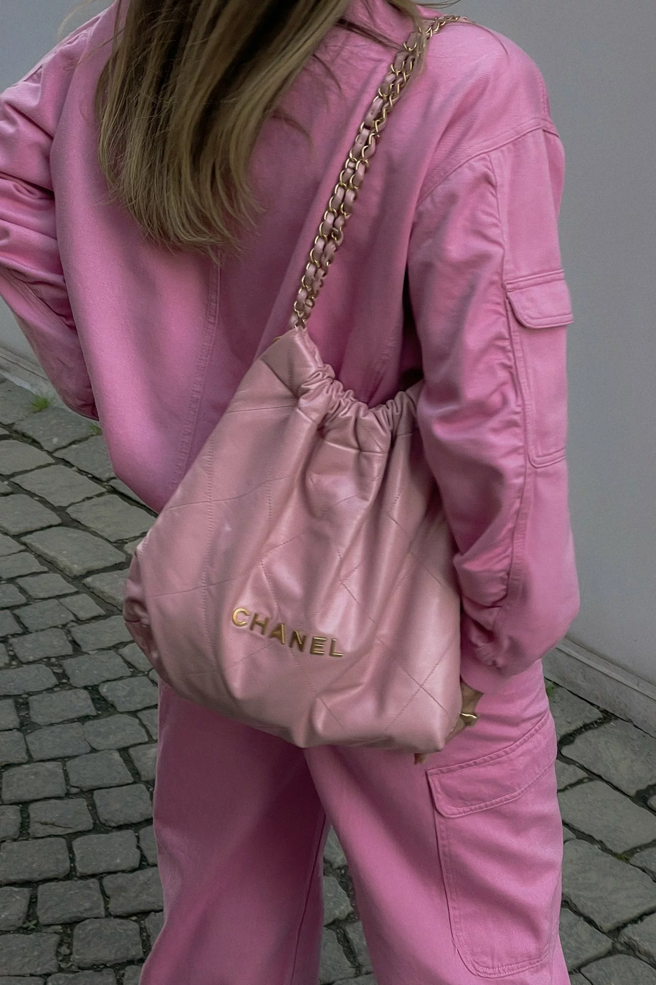 Janka Polliani X NA-KD Oversized Denim Bomber Jacket - Image 5