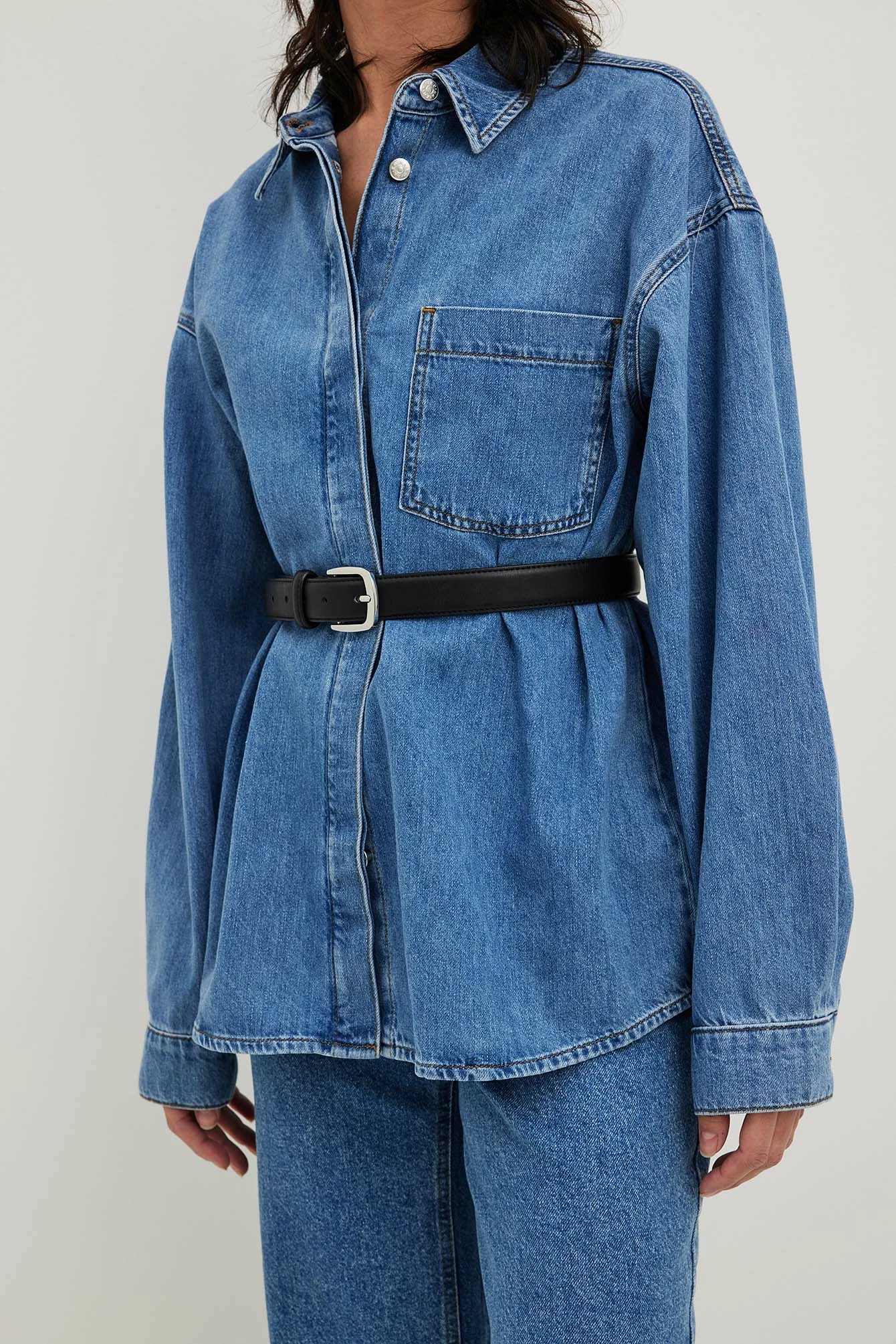 NA-KD Oversized Denim Shirt - Image 12