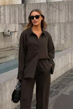 Sanna Jörnvik X NA-KD Oversized Detail Shirt