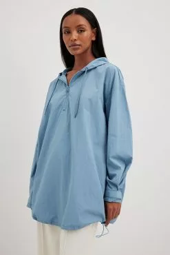 Angelica Blick X NA-KD Oversized Drawstring Hoodie