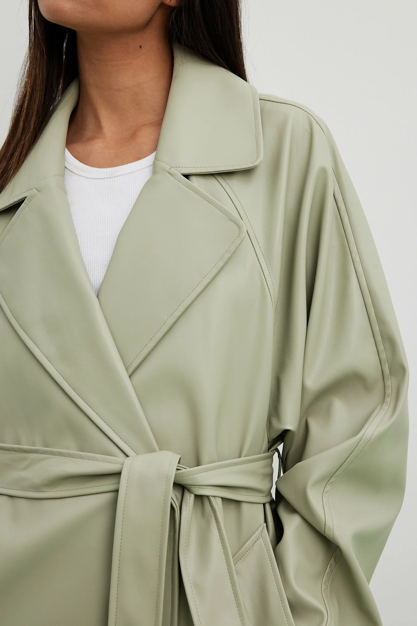 NA-KD Trend Oversized PU Trench Coat - Image 16