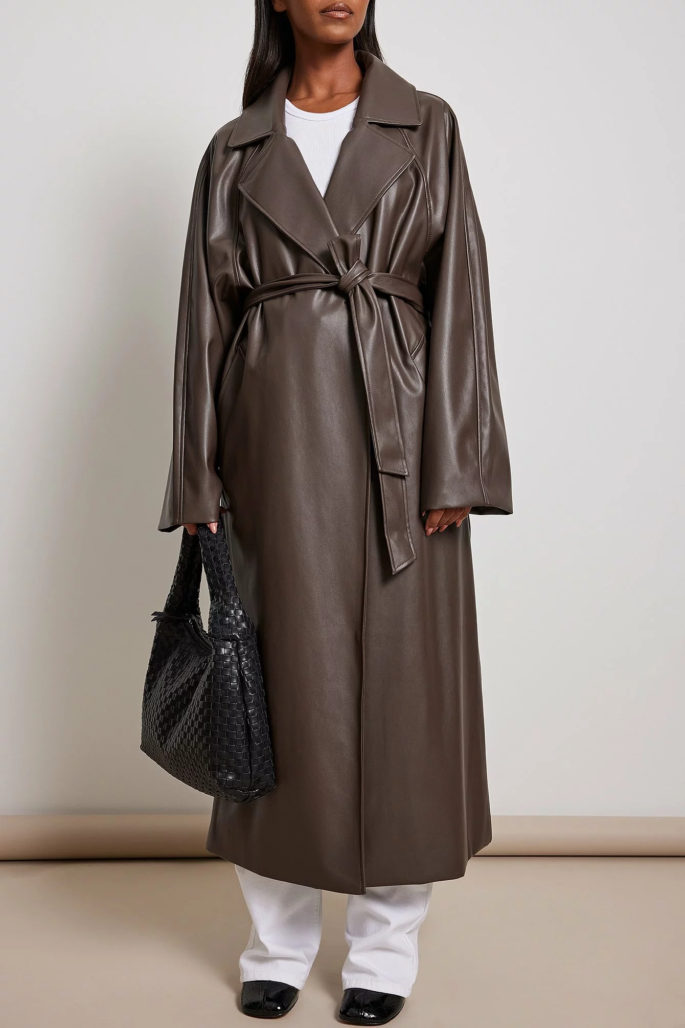 NA-KD Trend Oversized PU Trench Coat - Image 26