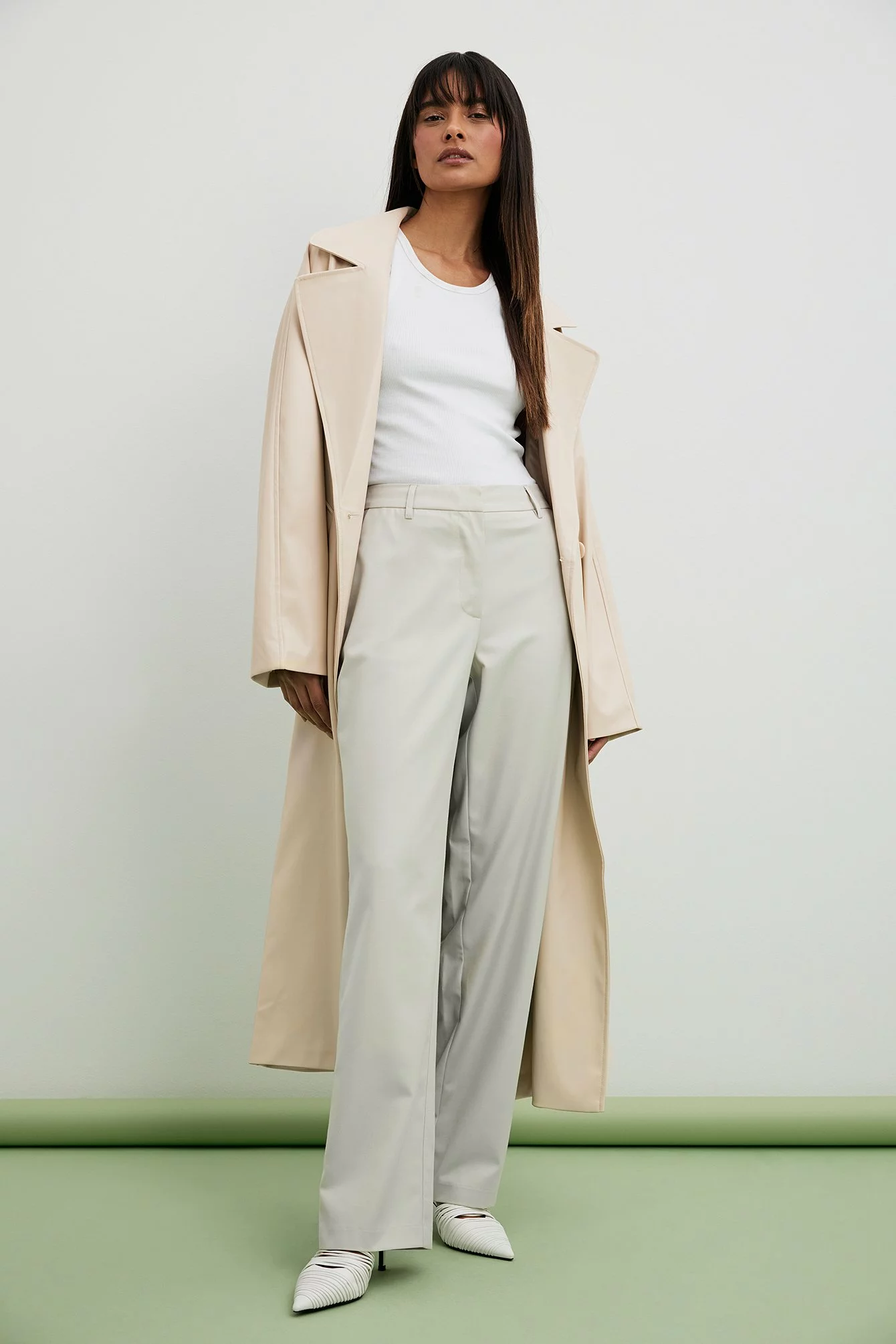 NA-KD Trend Oversized PU Trench Coat - Image 8