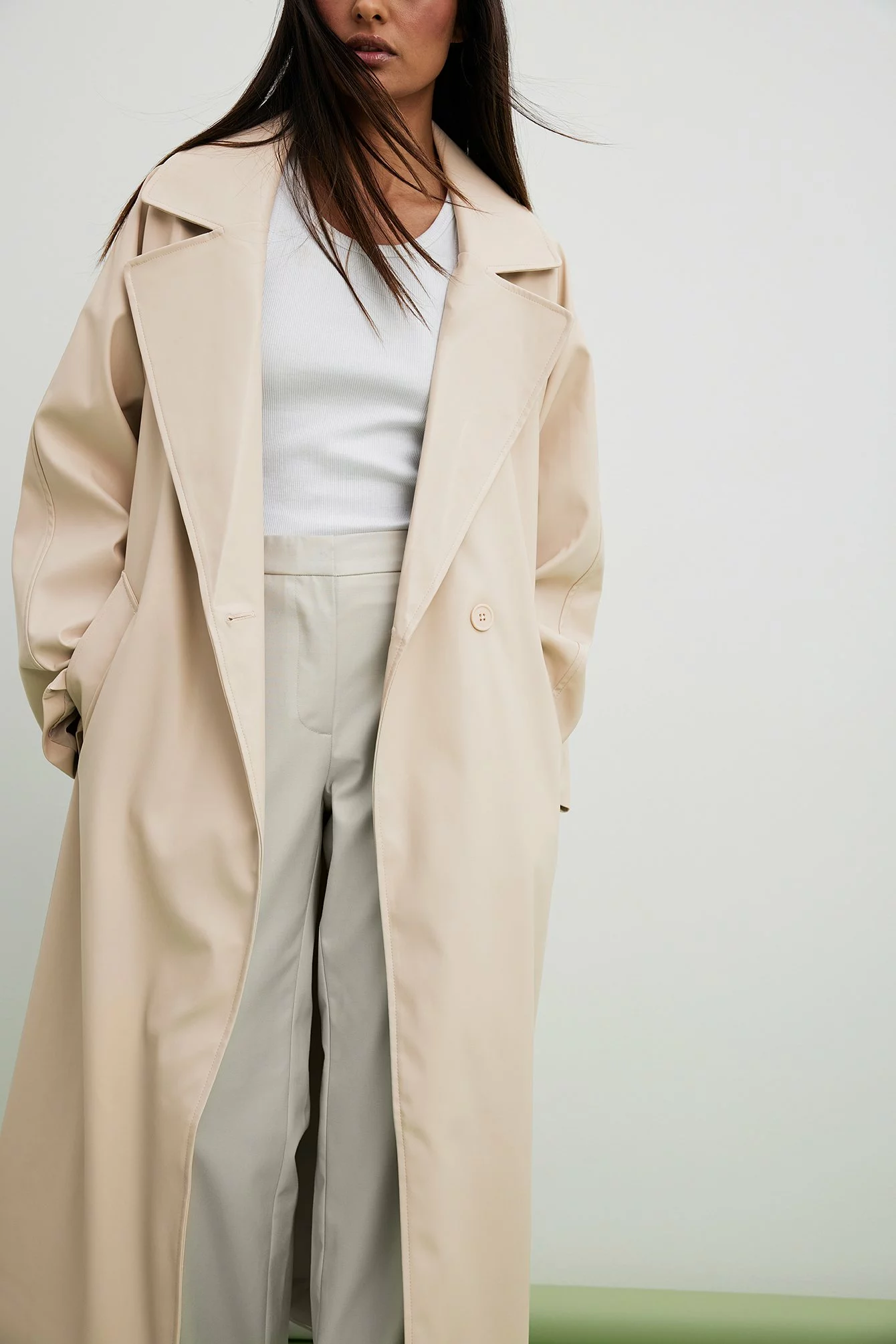 NA-KD Trend Oversized PU Trench Coat - Image 10