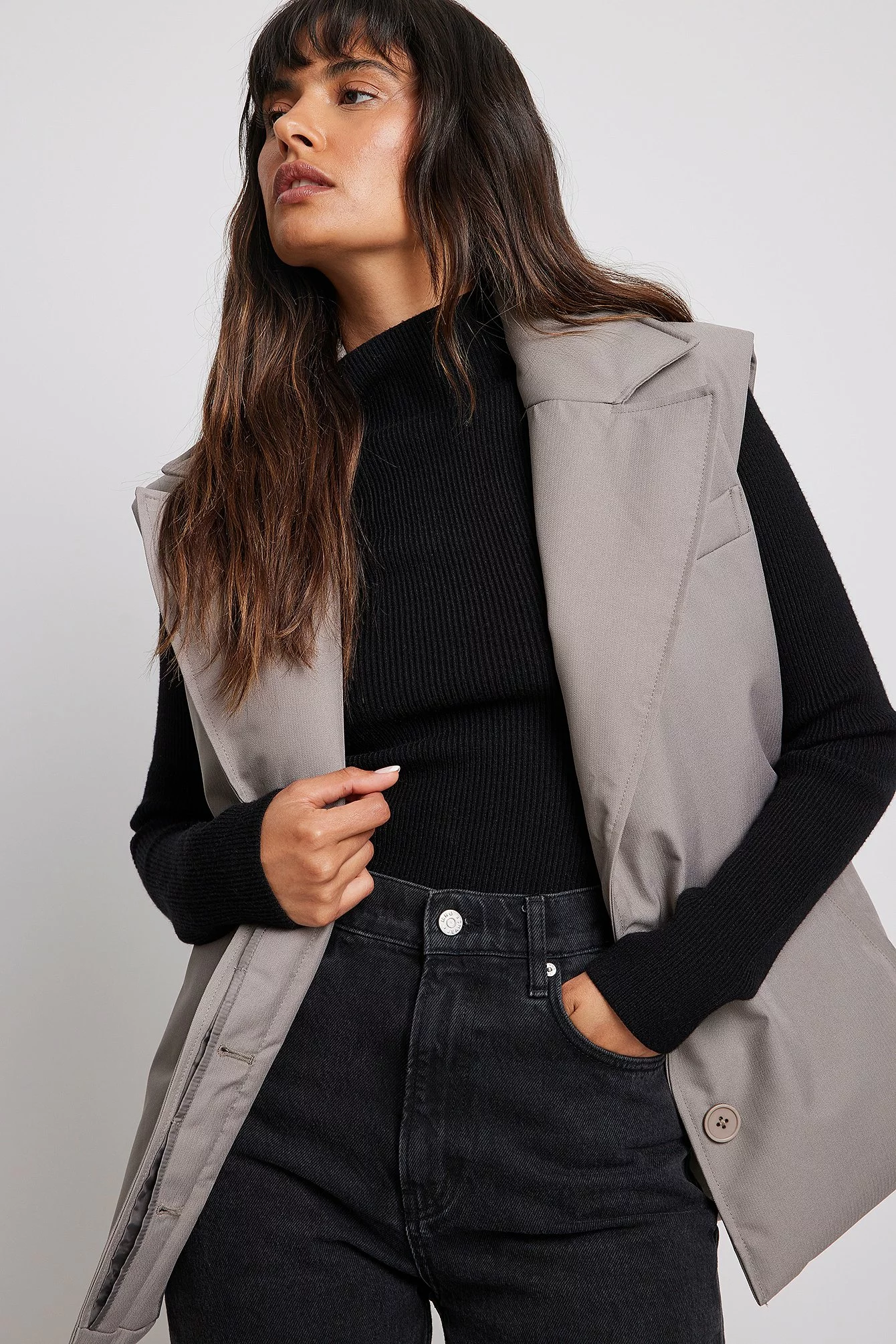 NA-KD Padded Belted Blazer Vest - Image 7