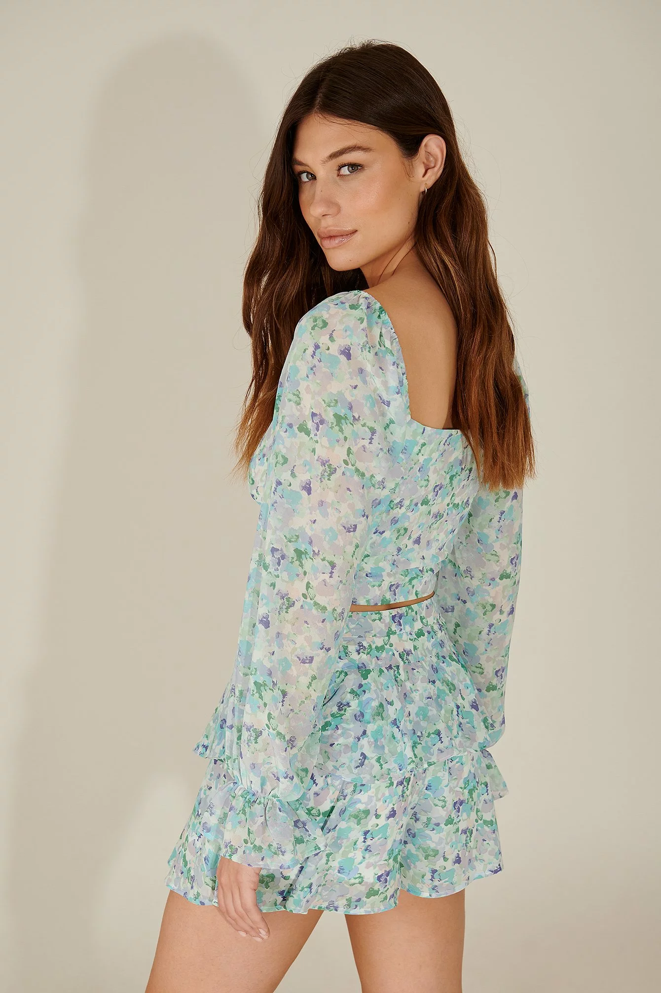 Pamela X NA-KD Reborn Tie Detail Recycled Long Sleeve Blouse - Image 13