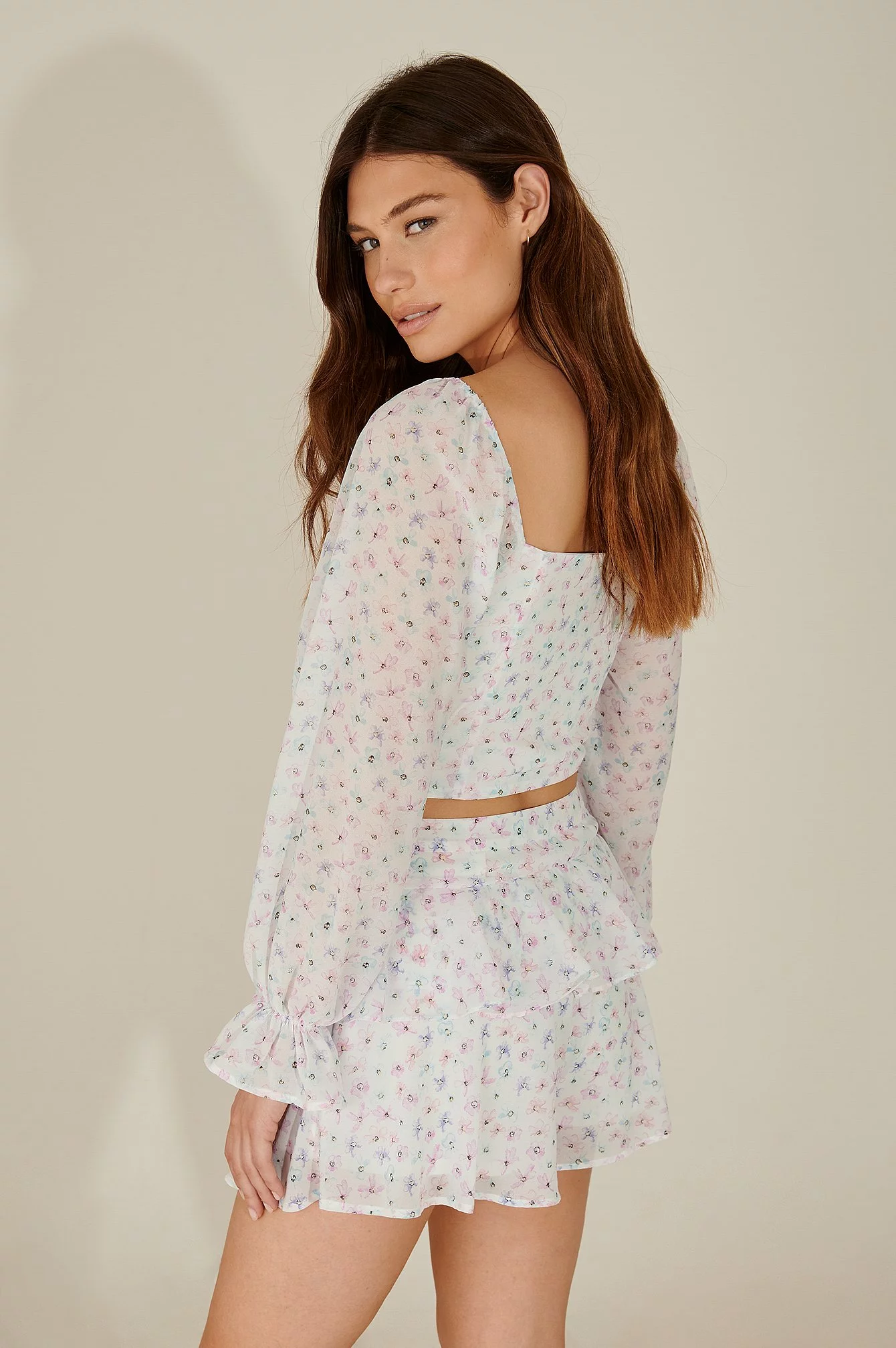 Pamela X NA-KD Reborn Tie Detail Recycled Long Sleeve Blouse - Image 3