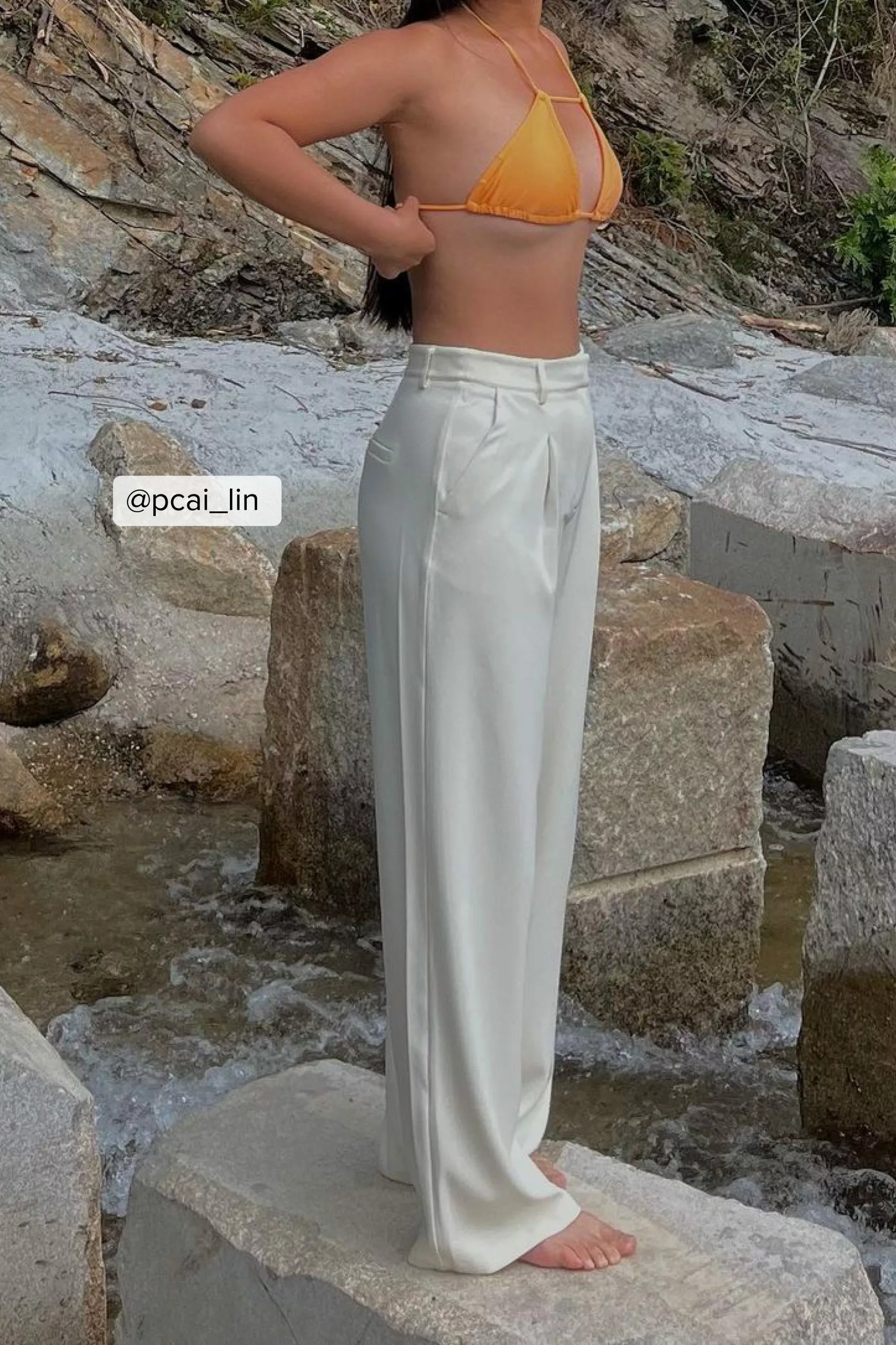 NA-KD Trend High Waist Pleated Wide Leg Pants - Image 6