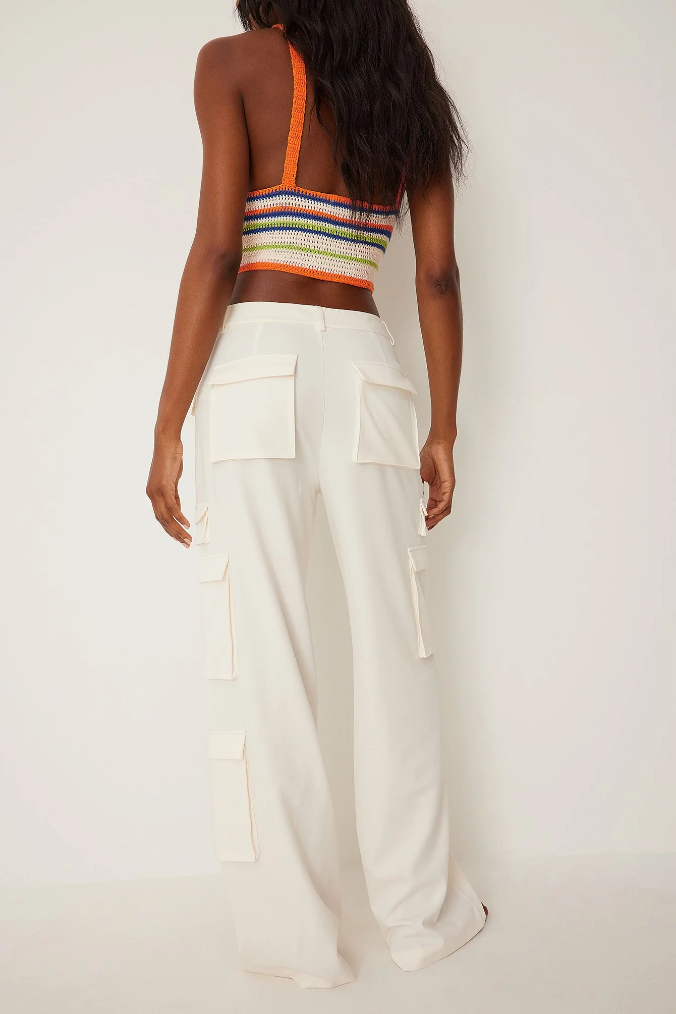 Susanna Wurz X NA-KD Pocket Detail Cargo Trousers - Image 4