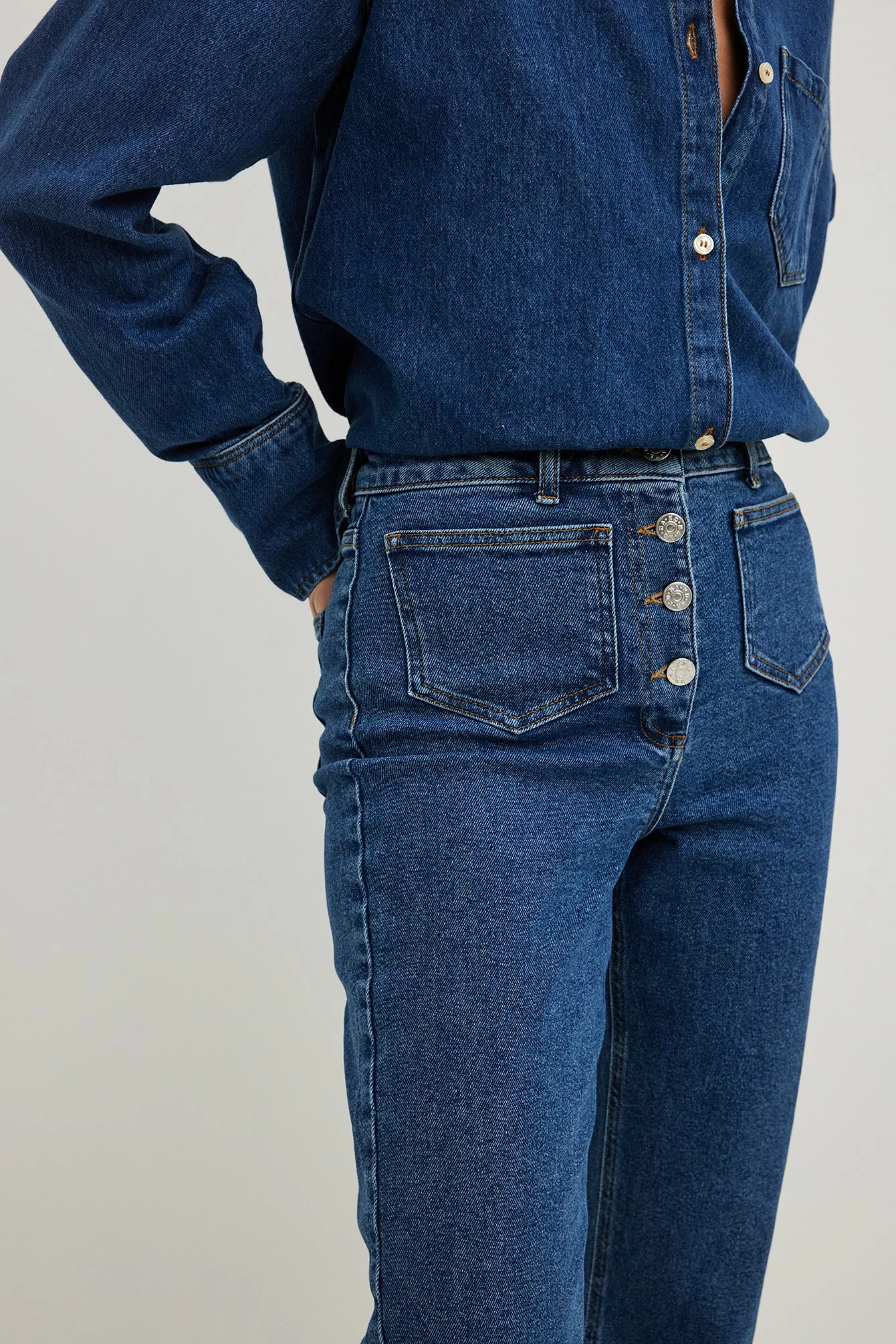 Sanna Jörnvik X NA-KD Pocket Detail Denim - Image 4
