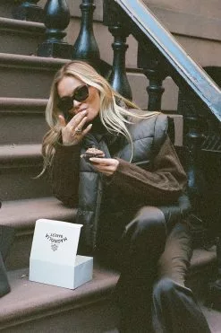 CLAIRE ROSE X Na-kd Pocket Detail Puffer Vest