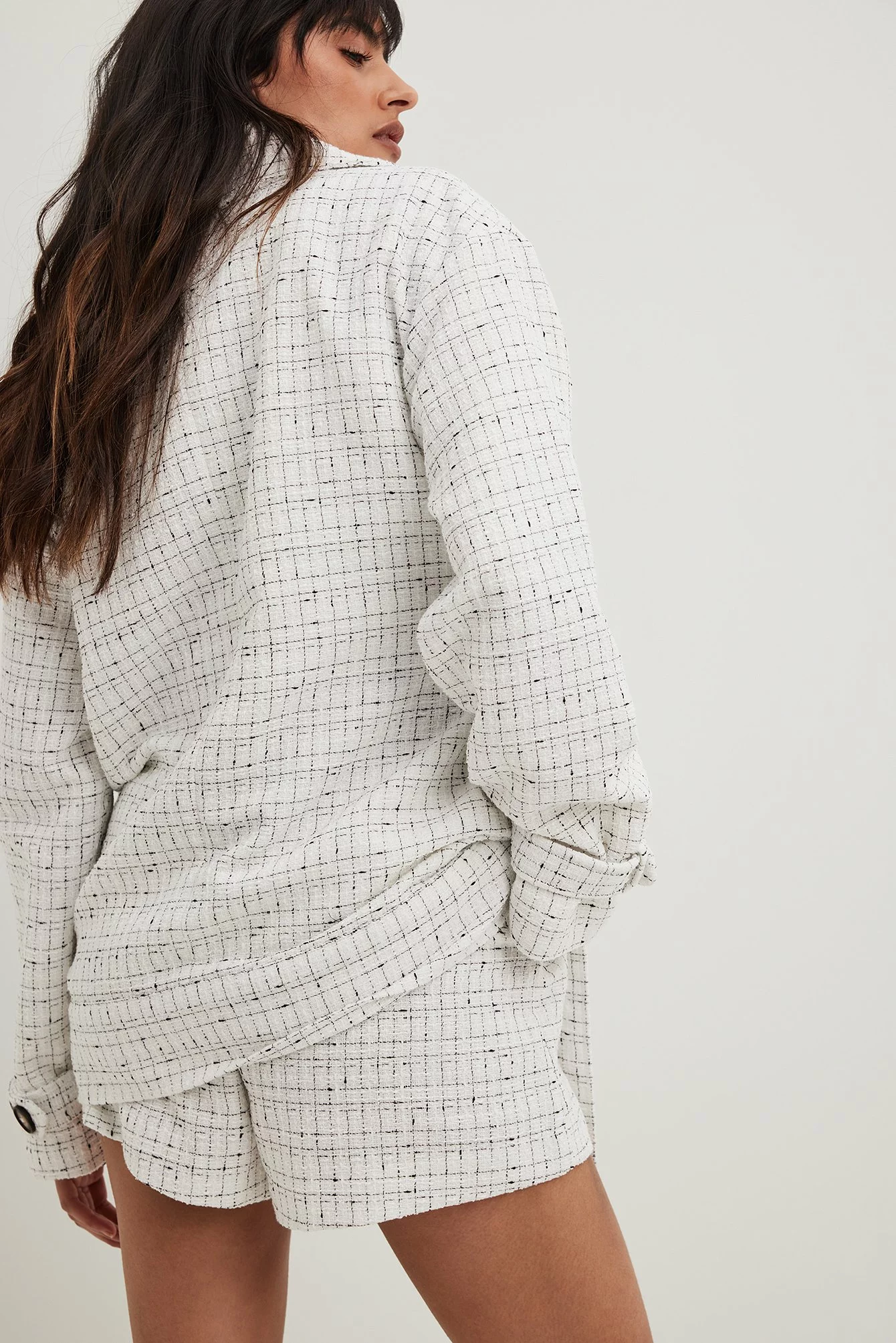 Sanna Jörnvik X NA-KD Pocket Detail Tweed Short Jacket - Image 3